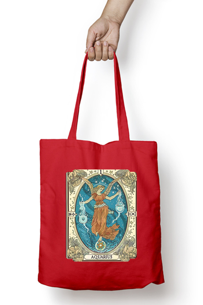 Aquarius Horoscope Zipper Tote Bag