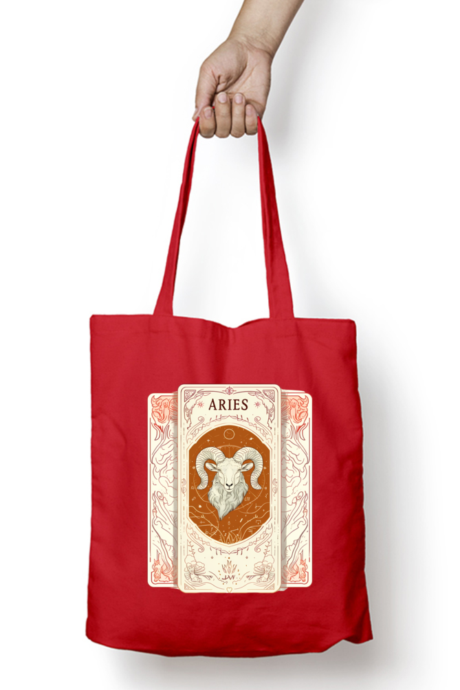 Aries Horoscope Zipper Tote Bag