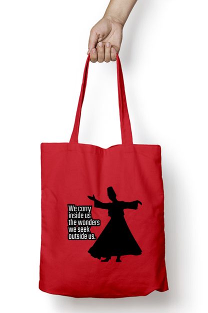 The Wonders We Seek - Rumi's Quote Zipper Tote Bag