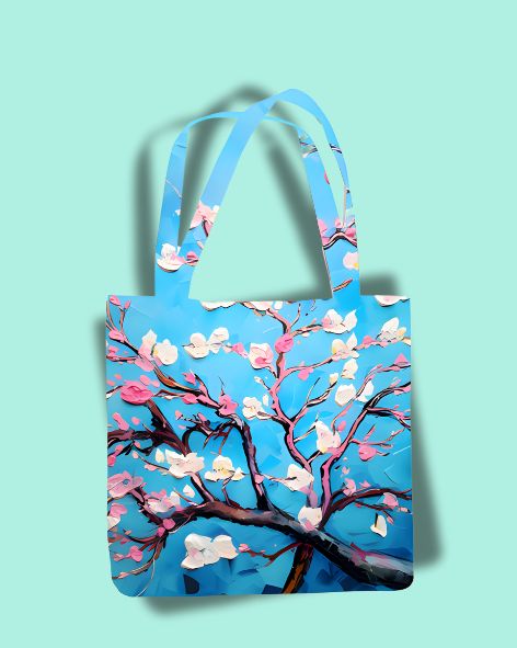 Van Gogh Almond Blossoms All Over Print Tote Bag