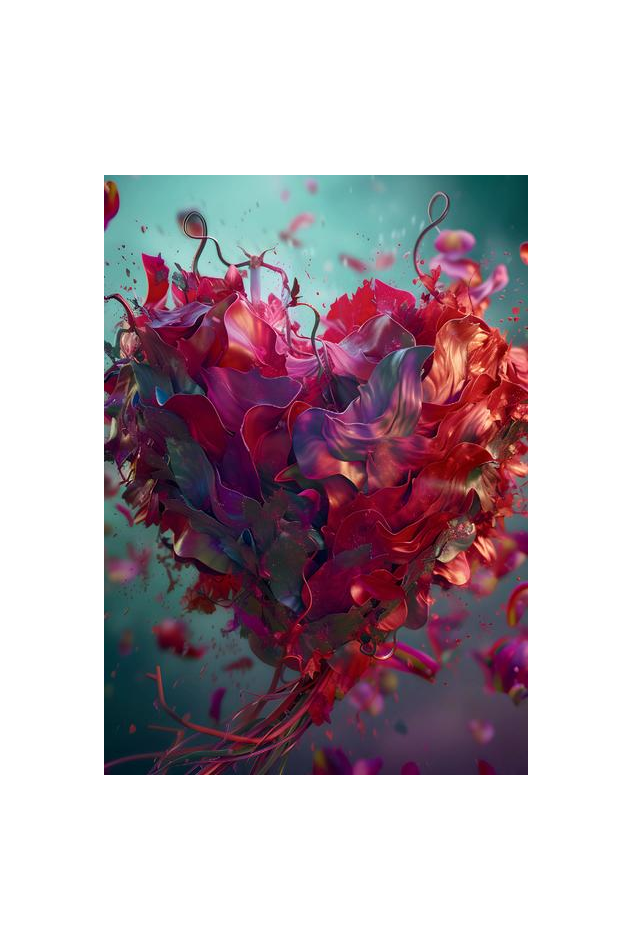 Heart of Petals Framed Poster A4