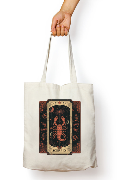 Scorpio Horoscope Zipper Tote Bag