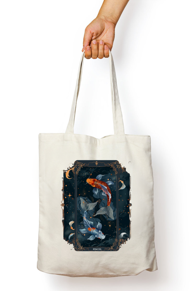 Pisces Horoscope Zipper Tote Bag