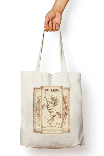 Sagittarius Horoscope Zipper Tote Bag