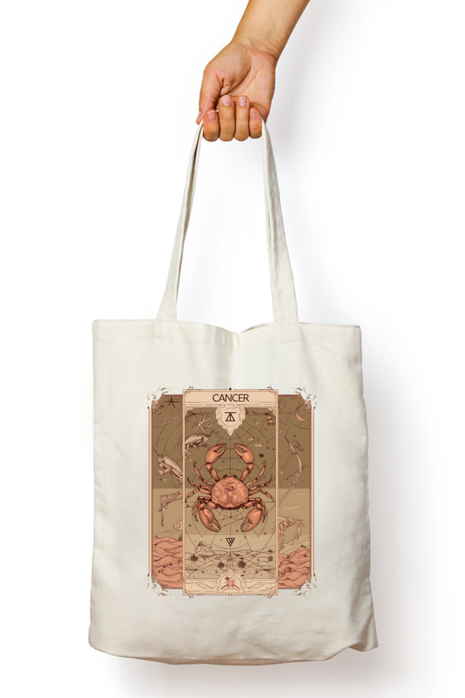 Cancer Horoscope Zipper Tote Bag