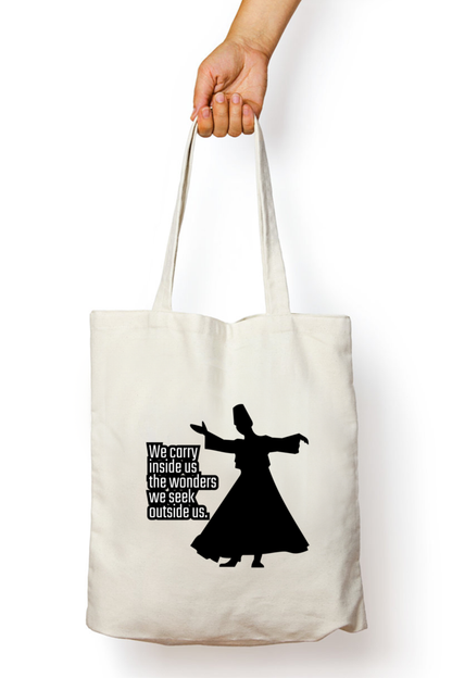 The Wonders We Seek - Rumi's Quote Zipper Tote Bag