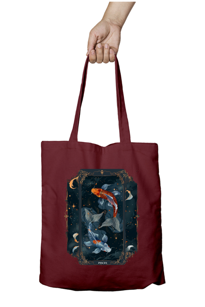 Pisces Horoscope Zipper Tote Bag