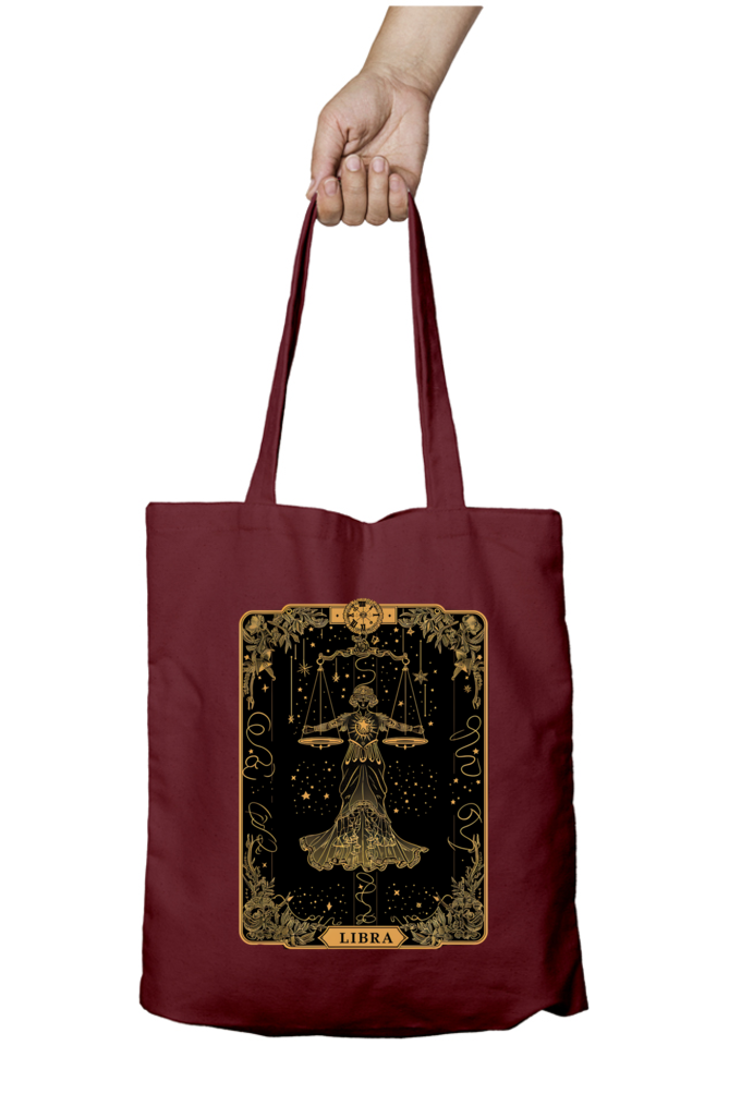 Libra Horoscope Zipper Tote Bag