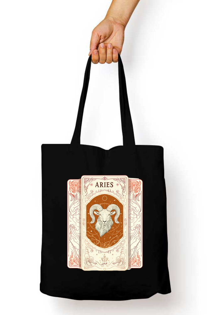 Aries Horoscope Zipper Tote Bag