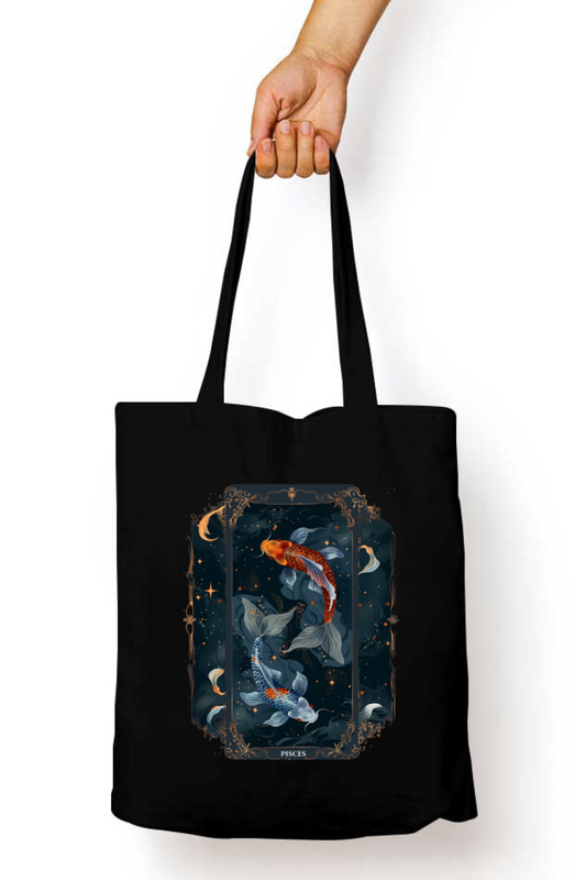 Pisces Horoscope Zipper Tote Bag