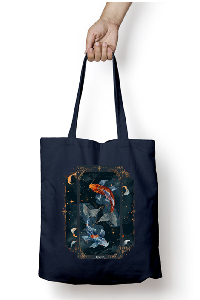 Pisces Horoscope Zipper Tote Bag