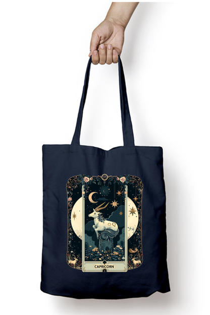 Capricorn Horoscope Zipper Tote Bag