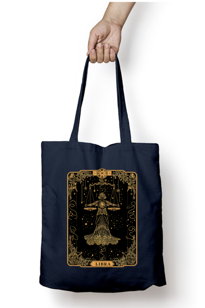 Libra Horoscope Zipper Tote Bag