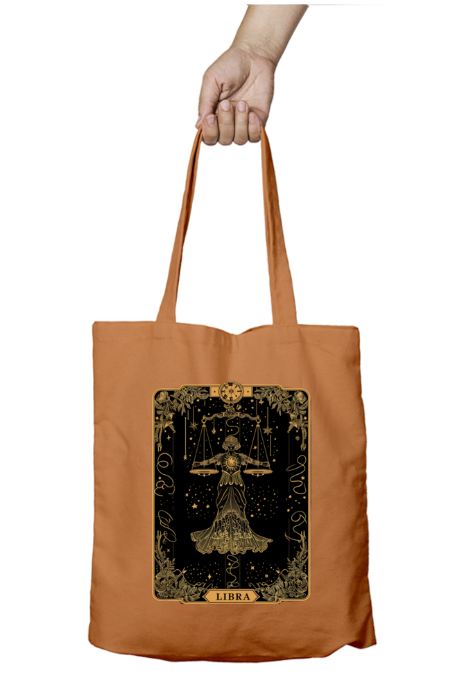 Libra Horoscope Zipper Tote Bag