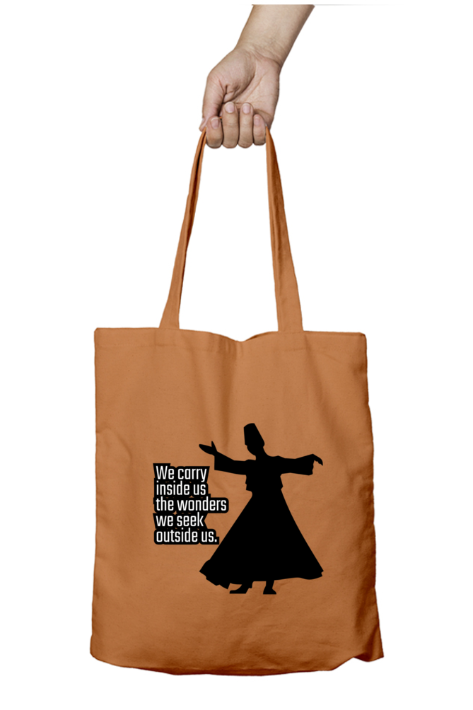 The Wonders We Seek - Rumi's Quote Zipper Tote Bag