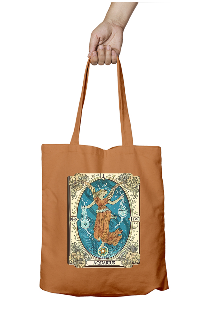 Aquarius Horoscope Zipper Tote Bag