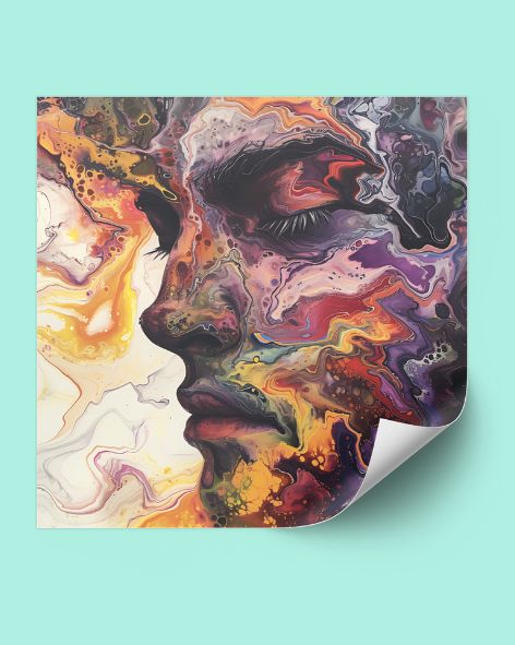 Abstract Portrait Sticker