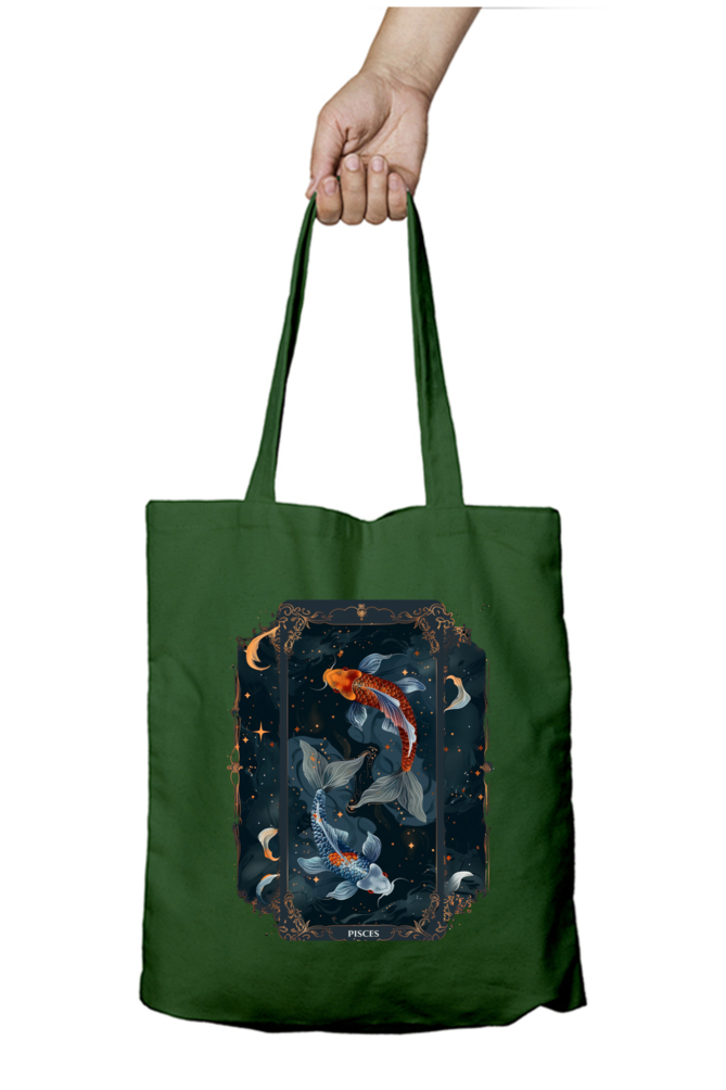 Pisces Horoscope Zipper Tote Bag