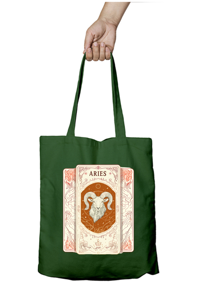 Aries Horoscope Zipper Tote Bag