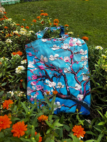 Van Gogh Almond Blossoms All Over Print Tote Bag